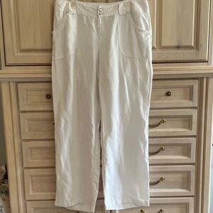INC International Concepts White Linen Pants